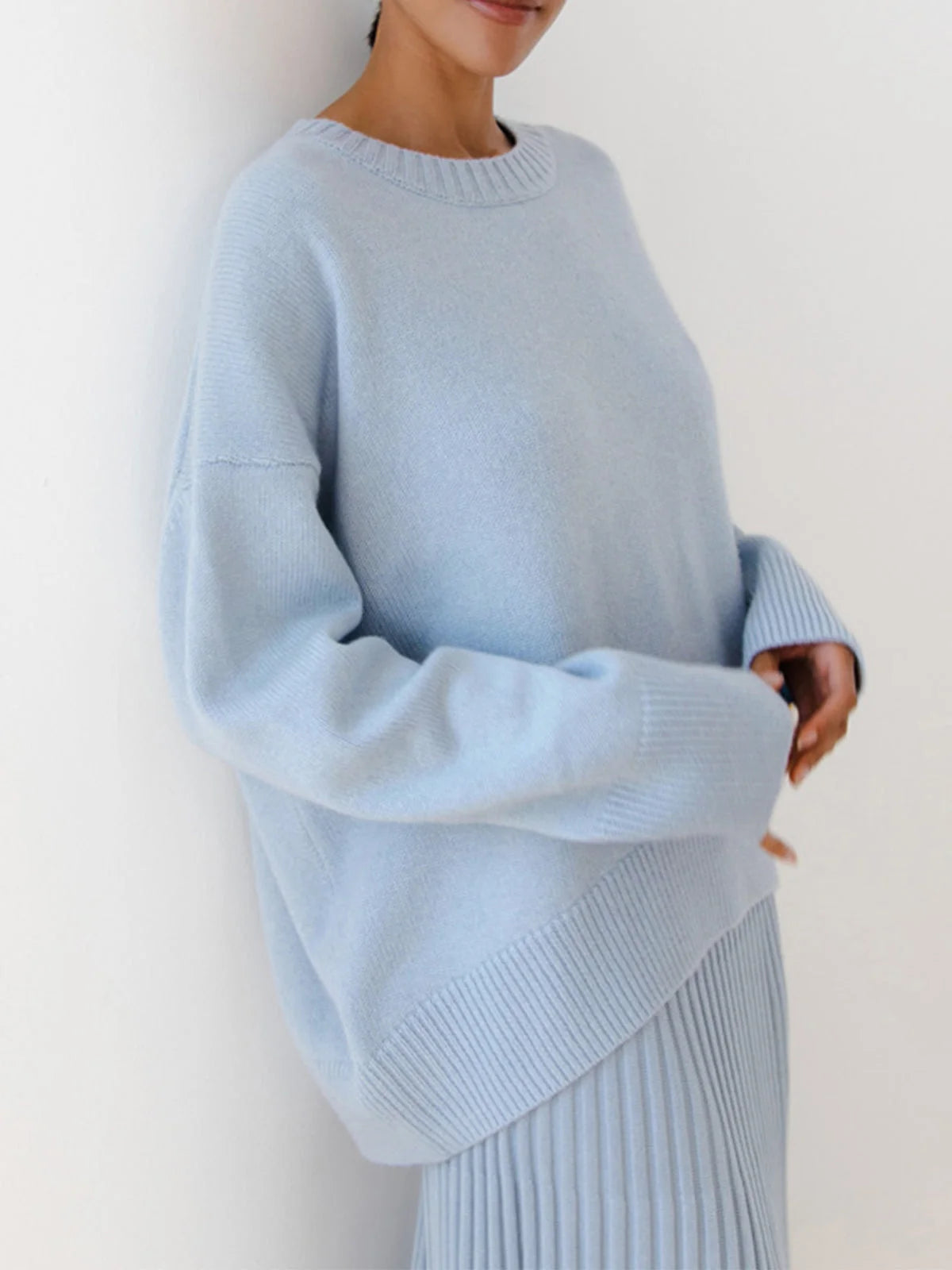 Mara | Women's Sweater Oversized Crewneck Knit Relaxed Soft Cosy Warm Layering Chic Casual Everyday Autumn Winter Knitwear Comfort
