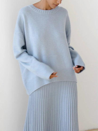 Mara | Women's Sweater Oversized Crewneck Knit Relaxed Soft Cosy Warm Layering Chic Casual Everyday Autumn Winter Knitwear Comfort