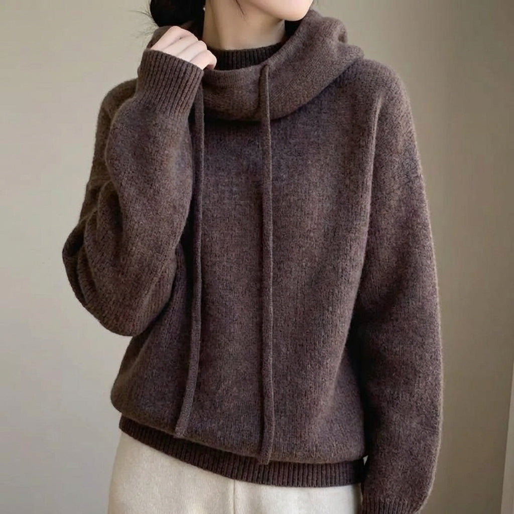 Luna | Women's Merino Knit Hoodie, Relaxed Warm, Winter