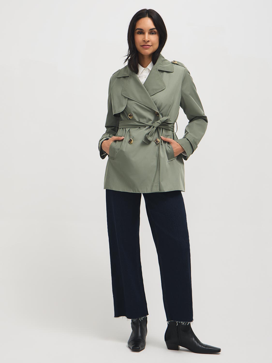 Juliette | Women's Mid-Length Trench Coat, Classic Belted Cut, Autumn