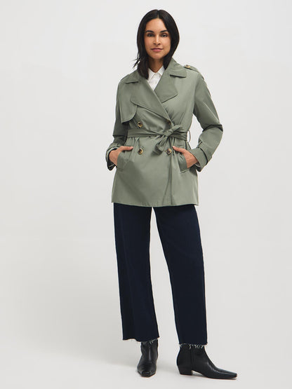 Juliette | Women's Mid-Length Trench Coat, Classic Belted Cut, Autumn