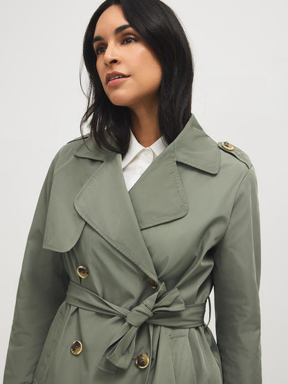 Juliette | Women's Mid-Length Trench Coat, Classic Belted Cut, Autumn