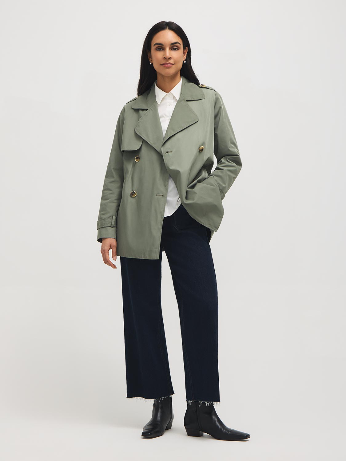 Juliette | Women's Mid-Length Trench Coat, Classic Belted Cut, Autumn