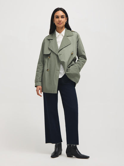 Juliette | Women's Mid-Length Trench Coat, Classic Belted Cut, Autumn