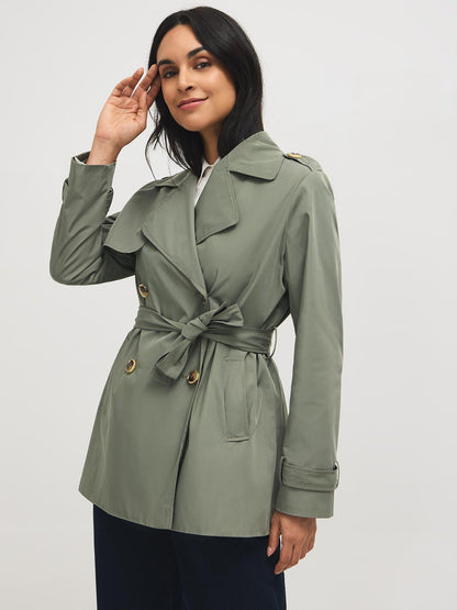 Juliette | Women's Mid-Length Trench Coat, Classic Belted Cut, Autumn