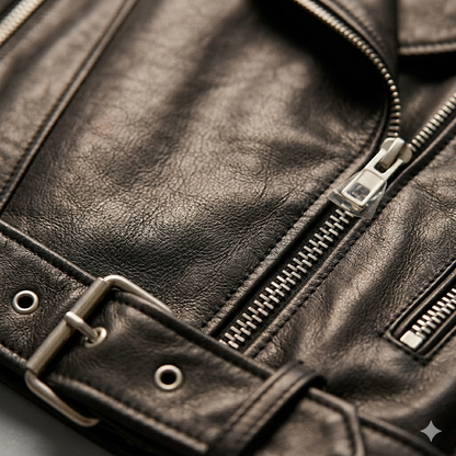 Alessia | Women's Cropped Moto Leather Jacket, Biker Style, Winter