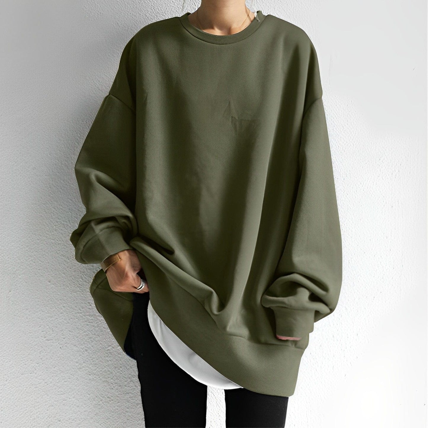Elena | Women's Oversized Essential Sweatshirt, Casual Comfort, Winter