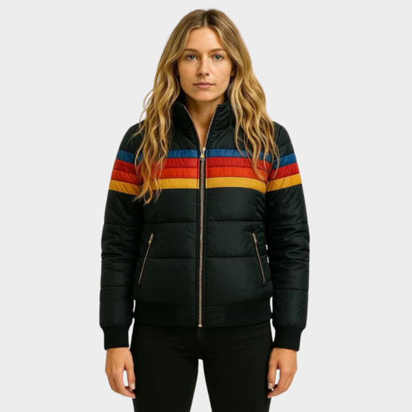 Luca | Women's Retro Hooded Puffer Jacket, Quilted Insulated, Winter