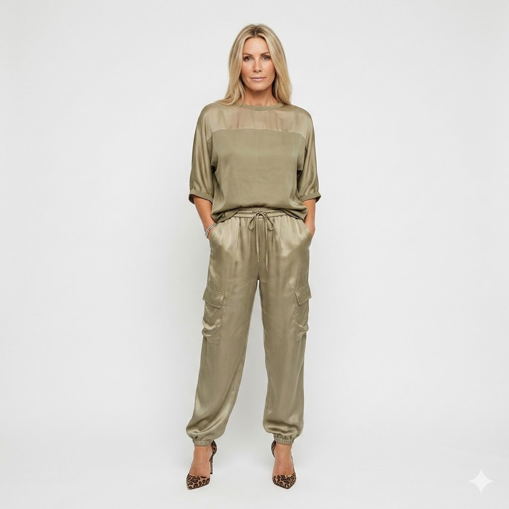 Alessandra | Women's Satin Lounge Set, Elegant Relaxed Fit, Winter