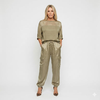 Alessandra | Women's Satin Lounge Set, Elegant Relaxed Fit, Winter