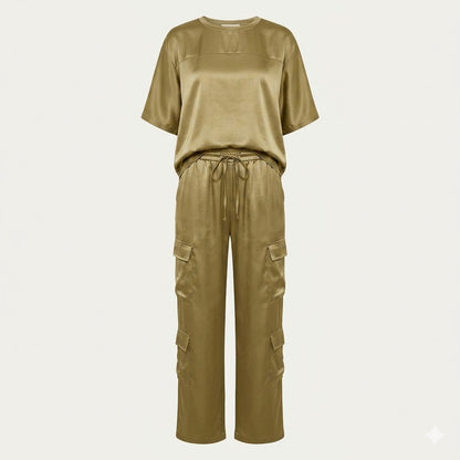 Alessandra | Women's Satin Lounge Set, Elegant Relaxed Fit, Winter