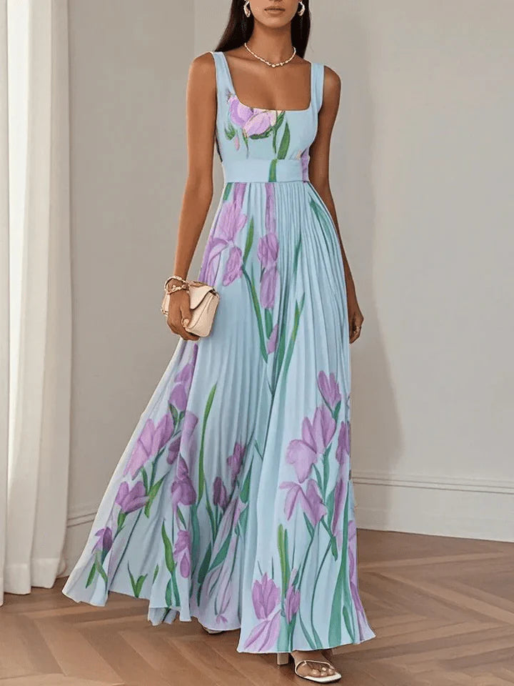 Women's Sleeveless Chiffon Maxi Dress