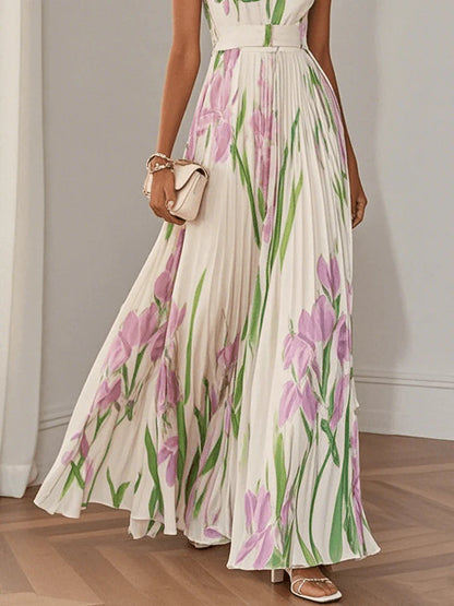 Women's Sleeveless Chiffon Maxi Dress