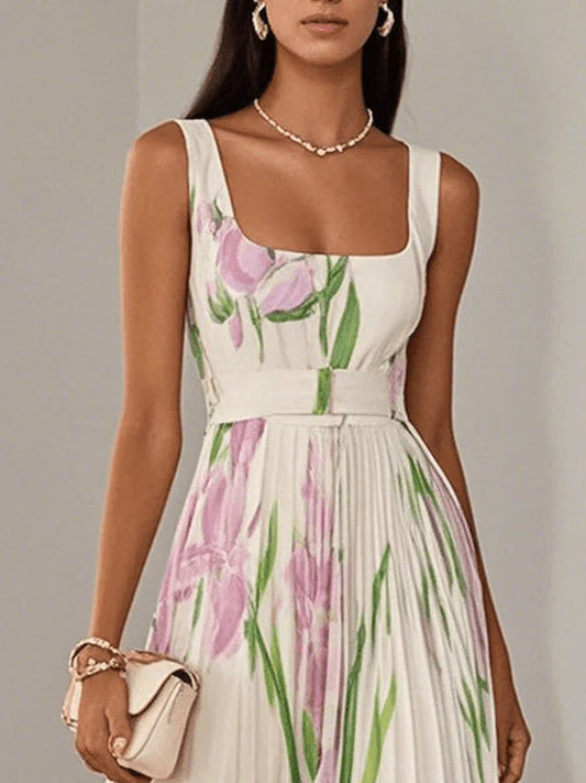 Women's Sleeveless Chiffon Maxi Dress
