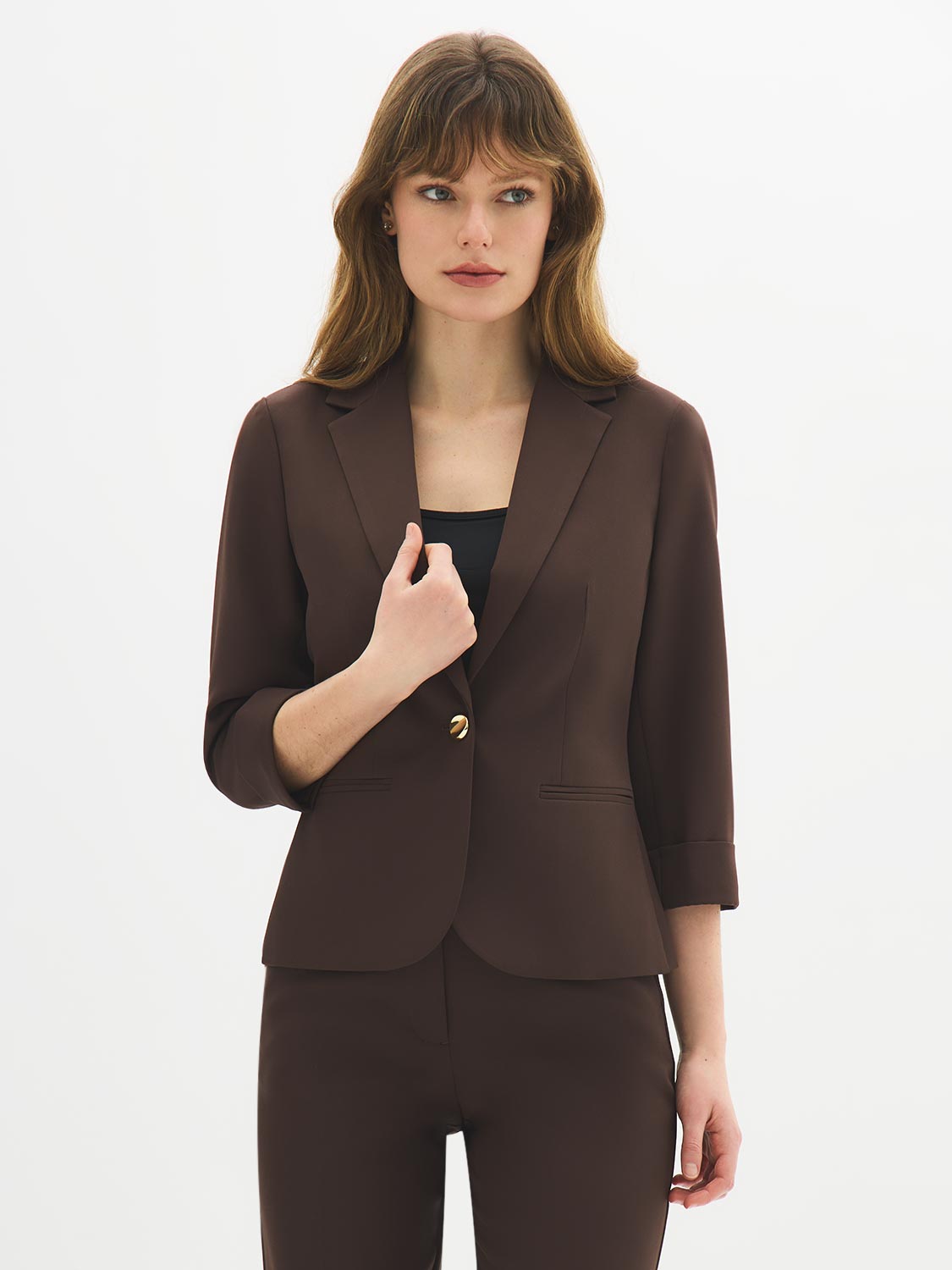 Aurelie | Women's 3/4 Sleeve Blazer, Classic Professional, Autumn