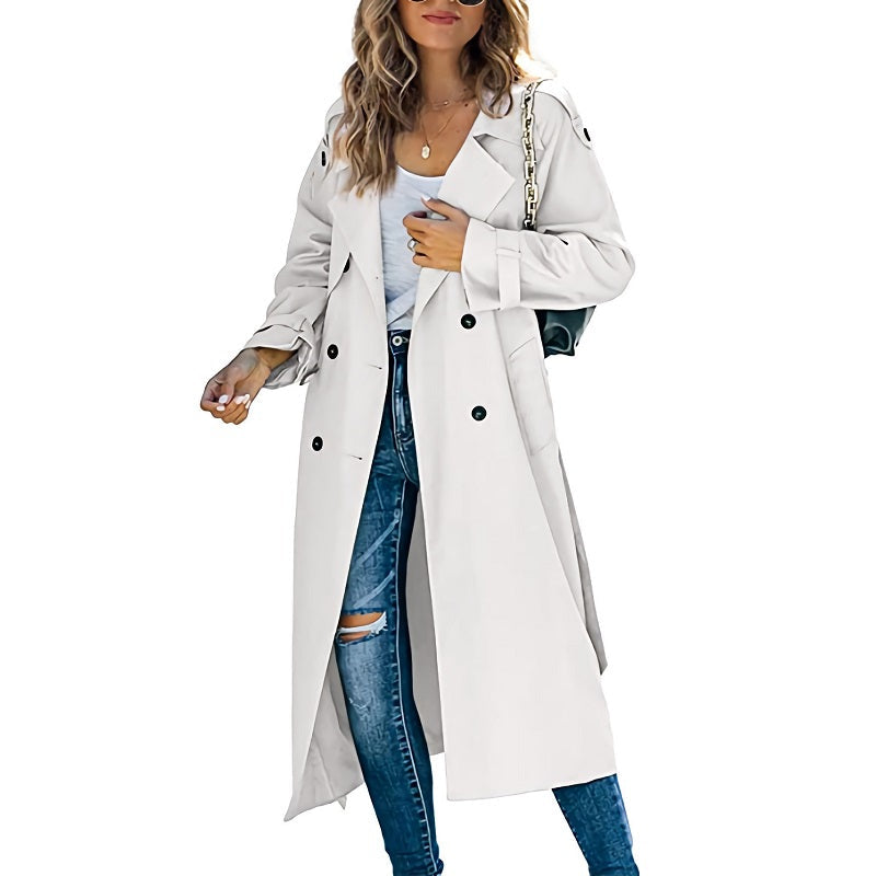Zara | Women's Trench Coat Long, Classic Belted Design, Autumn