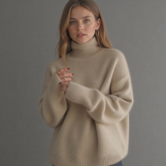 Sydney | Women's Turtleneck Sweater, Oversized Cashmere Knit, Winter