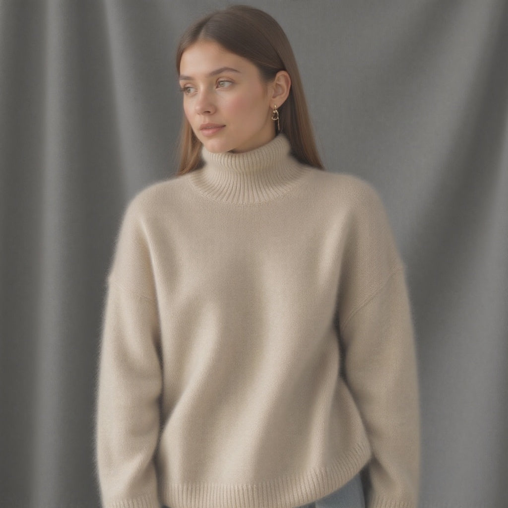 Sydney | Women's Turtleneck Sweater, Oversized Cashmere Knit, Winter