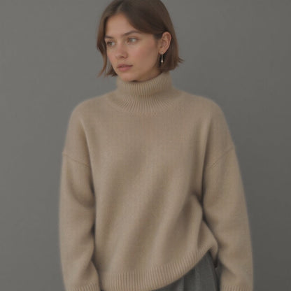 Sydney | Women's Turtleneck Sweater, Oversized Cashmere Knit, Winter