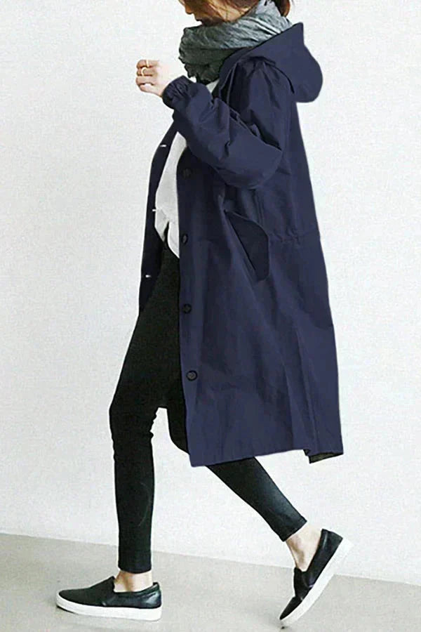 Elizabeth | Women's Waterproof Raincoat, Oversized Hood Breathable, Autumn