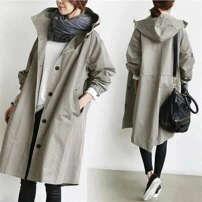 Elizabeth | Women's Waterproof Raincoat, Oversized Hood Breathable, Autumn