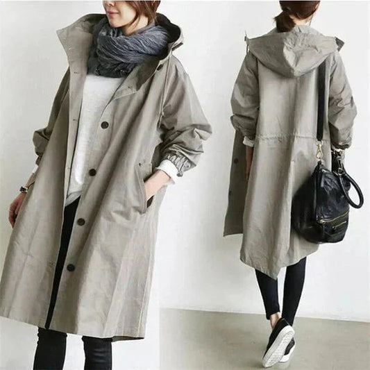 Elizabeth | Women's Waterproof Raincoat, Oversized Hood Breathable, Autumn
