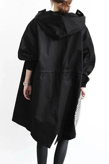 Elizabeth | Women's Waterproof Raincoat, Oversized Hood Breathable, Autumn