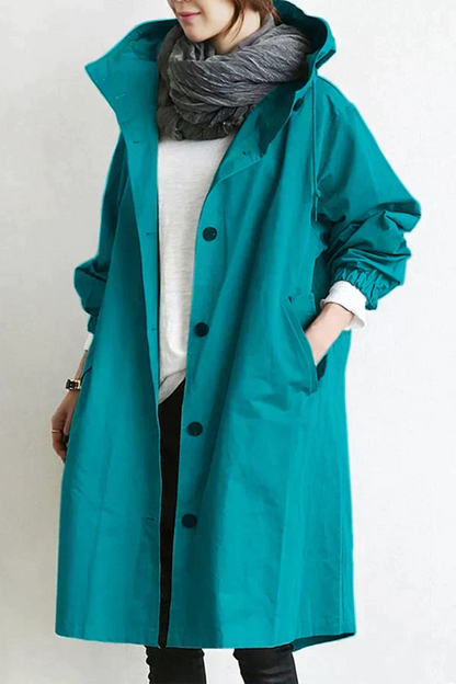 Elizabeth | Women's Waterproof Raincoat, Oversized Hood Breathable, Autumn