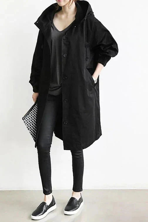 Elizabeth | Women's Waterproof Raincoat, Oversized Hood Breathable, Autumn