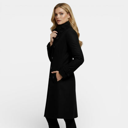 Valentina | Women's Wool Blend Trench Coat, Timeless Long Cut, Winter