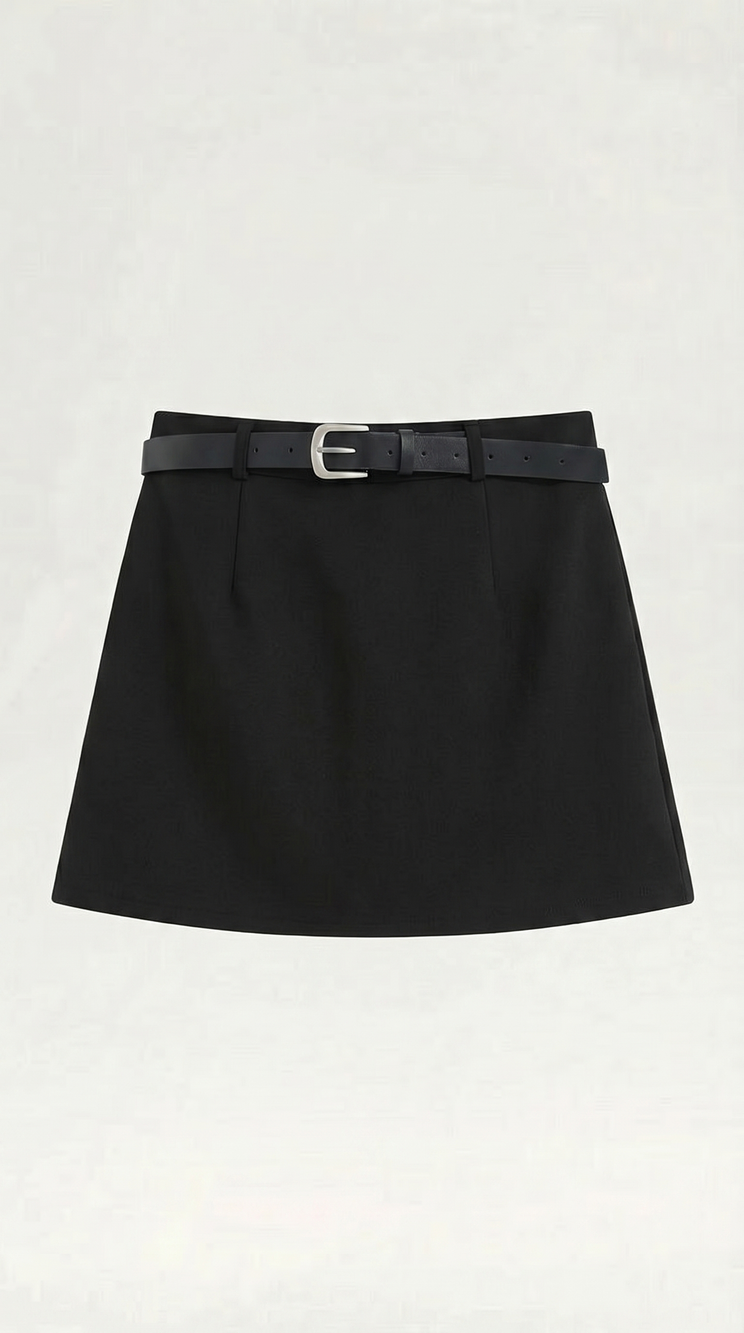 Women's Belted Faux Leather Mini Skirt