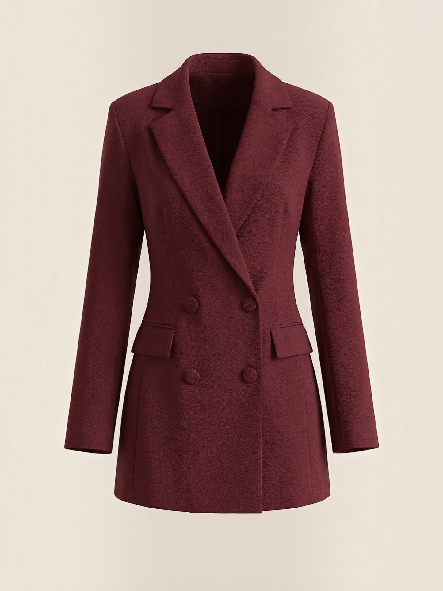 Women's Blazer Mini Dress with Button Front