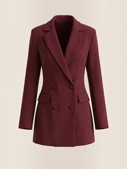 Women's Blazer Mini Dress with Button Front