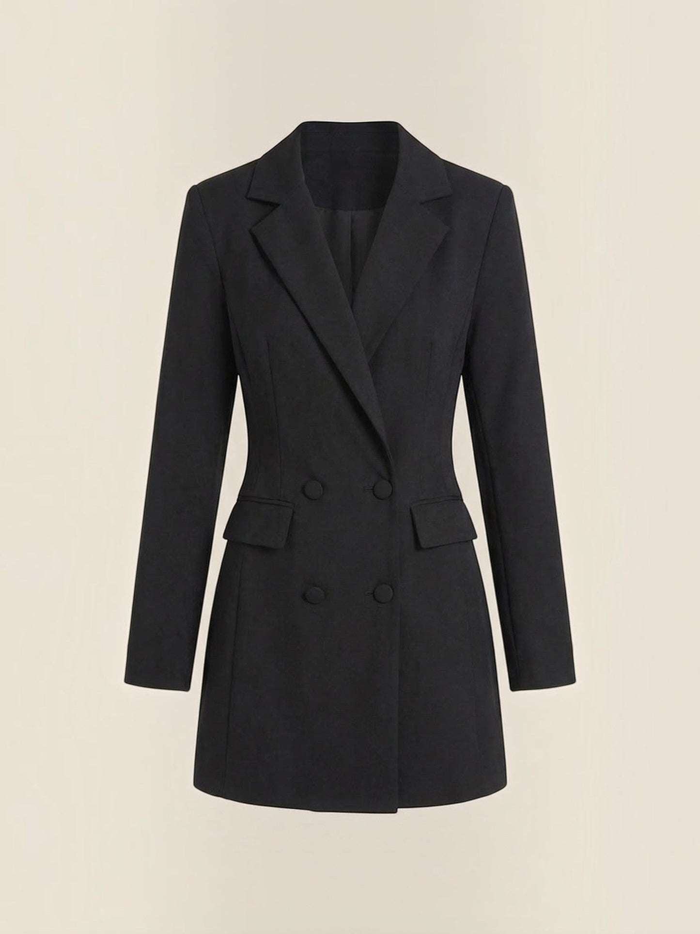 Women's Blazer Mini Dress with Button Front