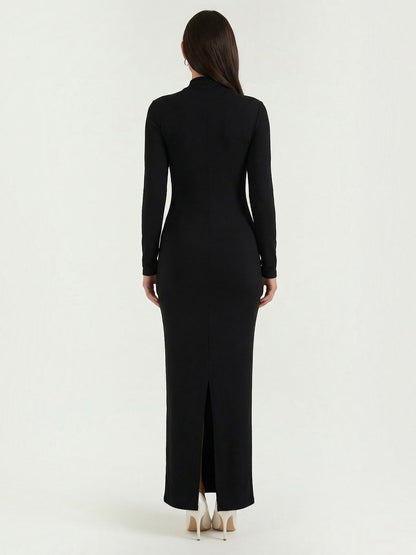 Women's Bodycon Maxi Dress with Fitted Silhouette