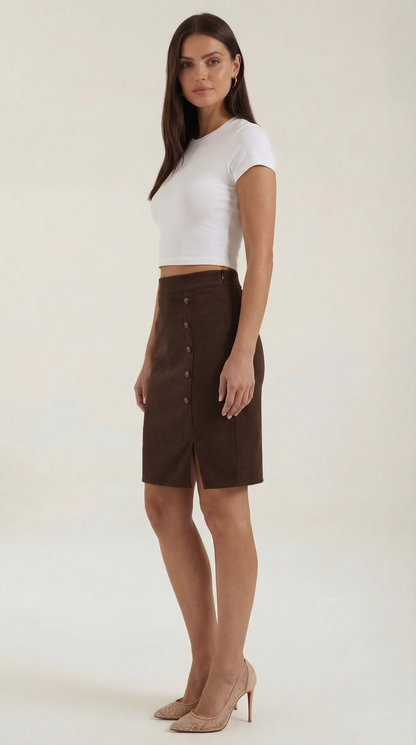 Women's Button Down Mini Skirt