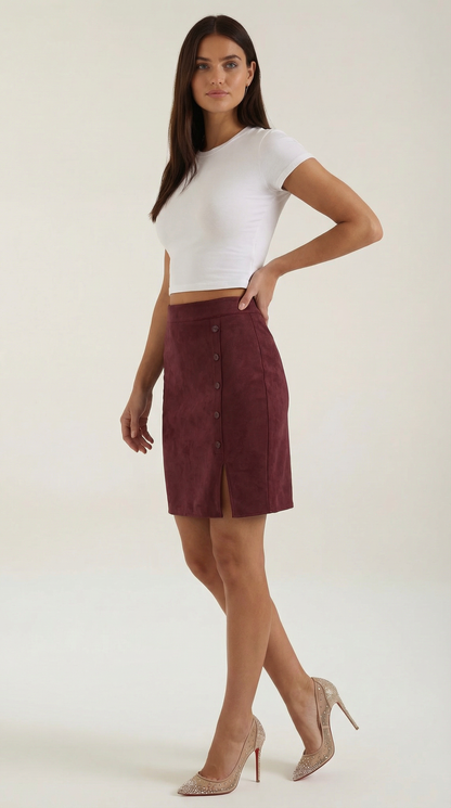 Women's Button Down Mini Skirt