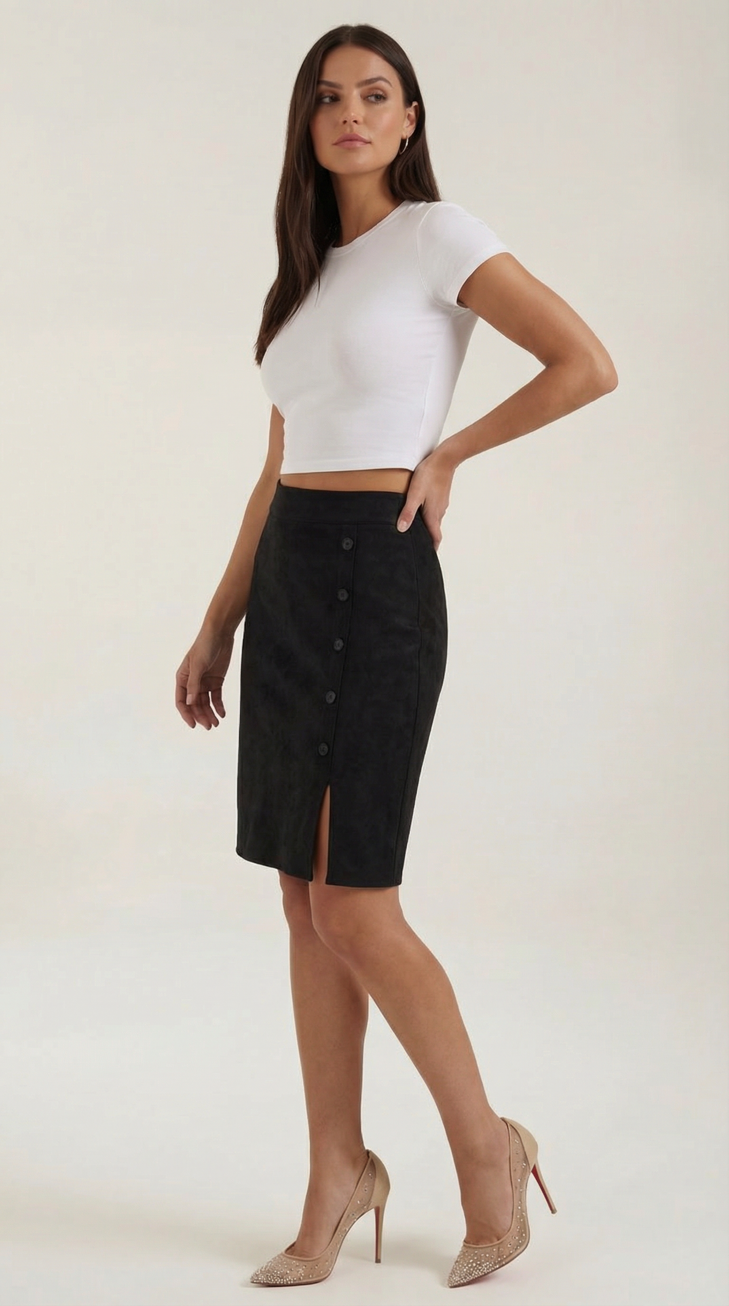 Women's Button Down Mini Skirt