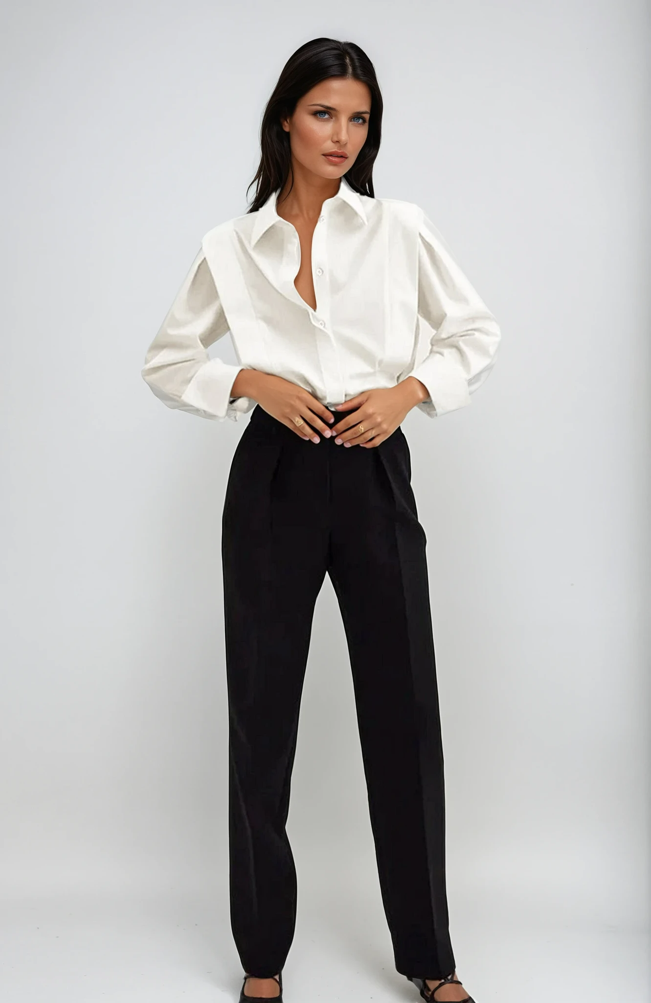 Women's Button Down Square Shirt