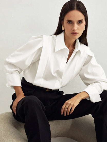 Women's Button Down Square Shirt