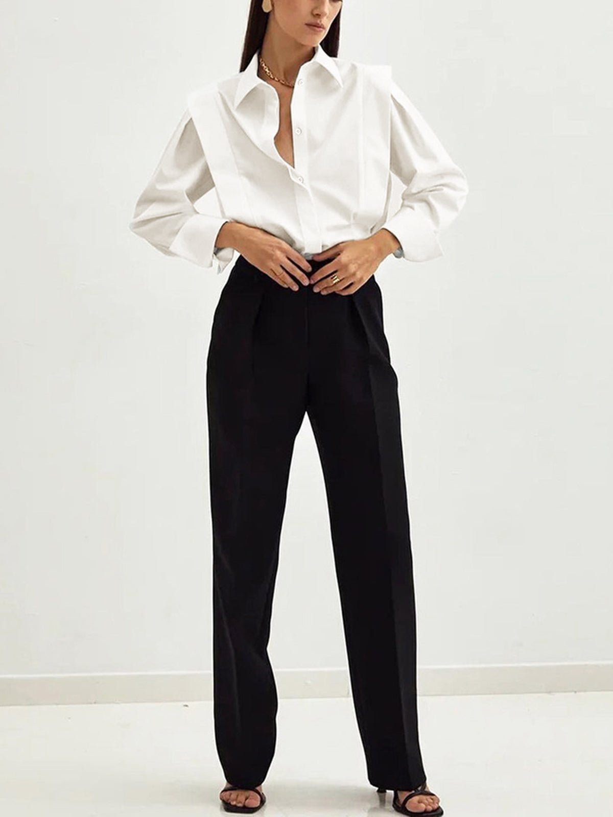 Women's Button Down Square Shirt