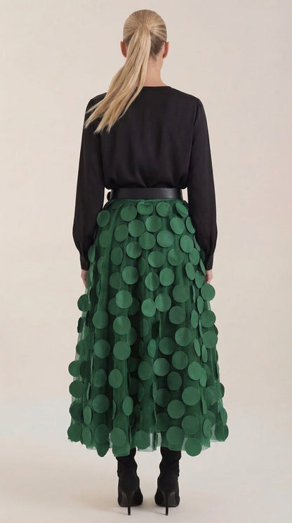 Women's Circle Print Mini Skirt