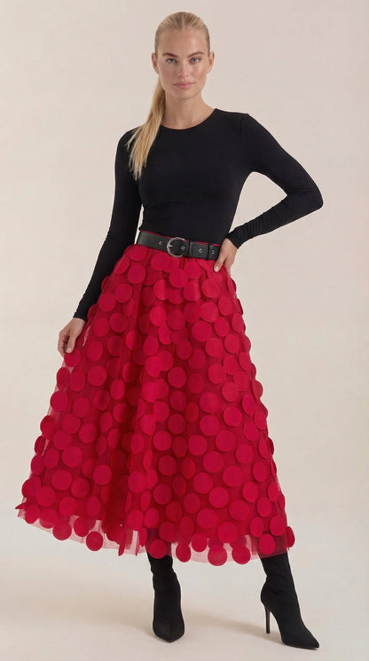 Women's Circle Print Mini Skirt