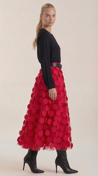Women's Circle Print Mini Skirt