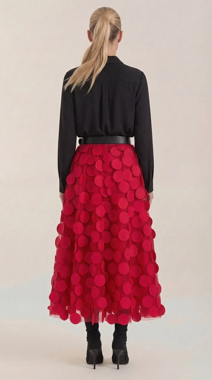 Women's Circle Print Mini Skirt