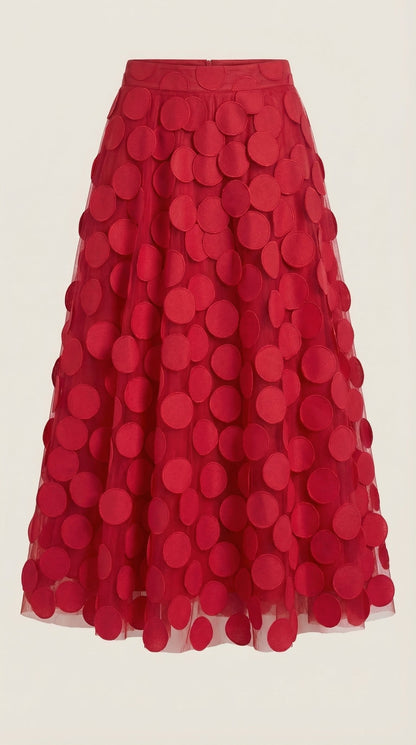 Women's Circle Print Mini Skirt