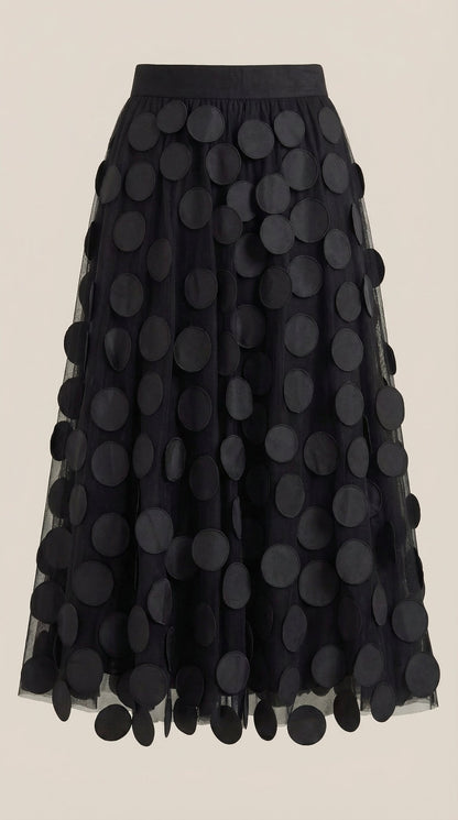 Women's Circle Print Mini Skirt