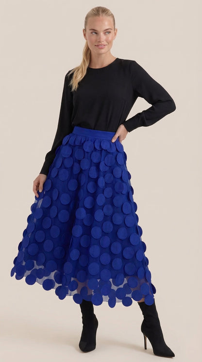 Women's Circle Print Mini Skirt