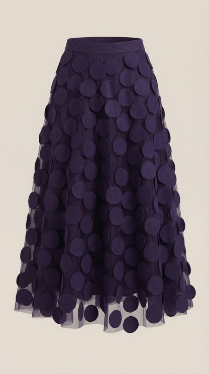 Women's Circle Print Mini Skirt