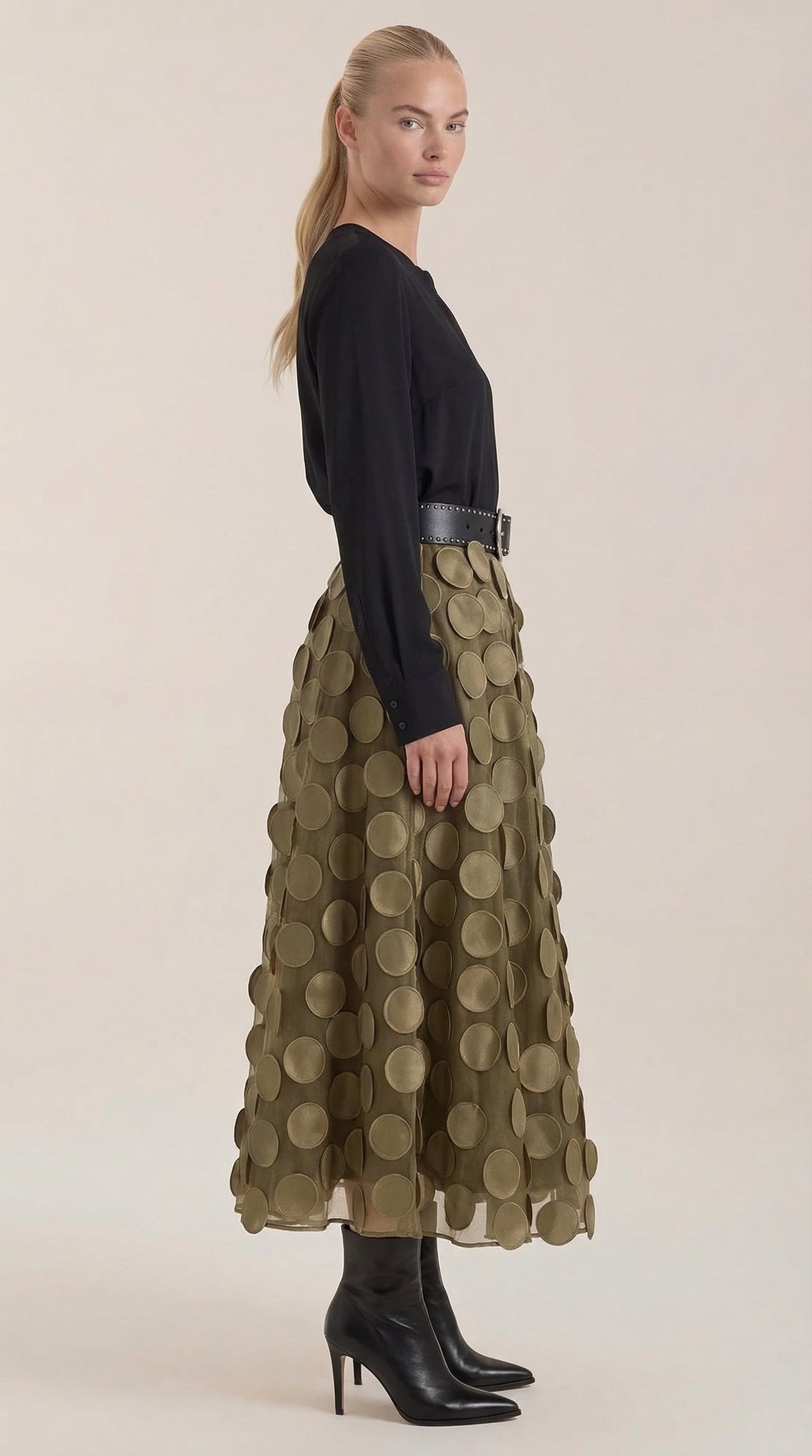 Women's Circle Print Mini Skirt